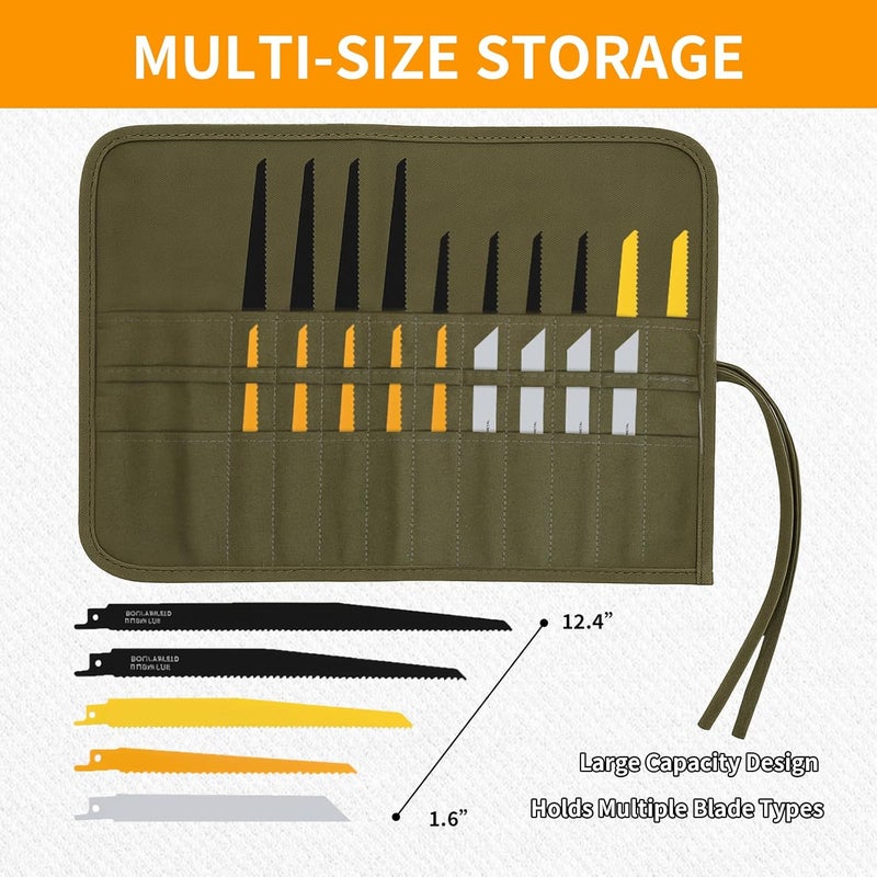 JCWPVA Portable Saw Blade Storage Case - Lightweight and Easy to Carry for Reciprocating, Wood Pruning Saw Blades - Perfect for DIY, Professional Craftsmen, Construction Workers (Case Only) - Image 3